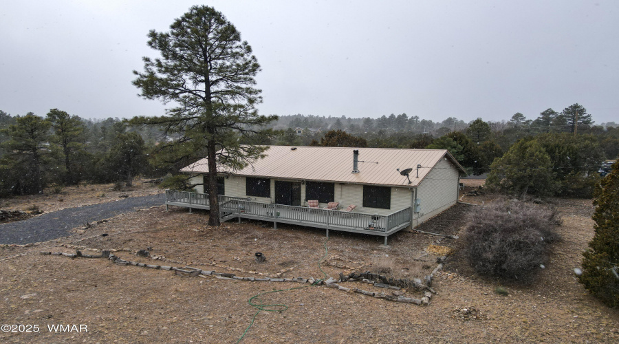 Back yard and deck