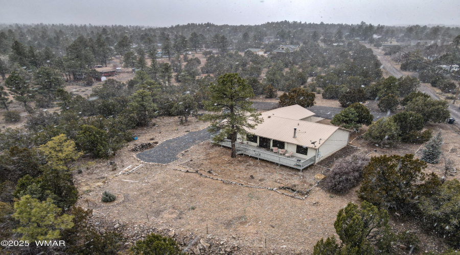 Aerial back view 2.5 acres