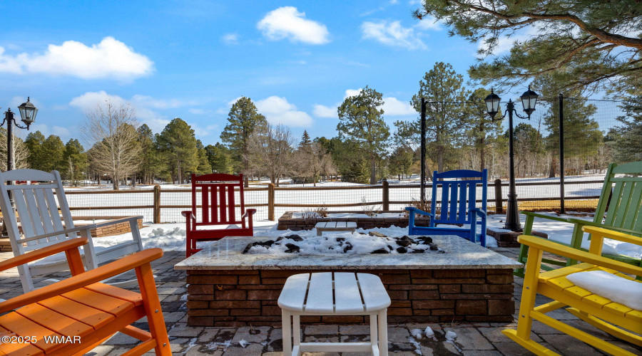 Custom Firepit on Paver Patio