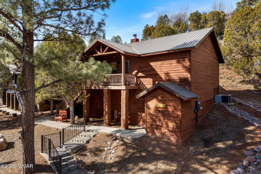 Front of home in the pines