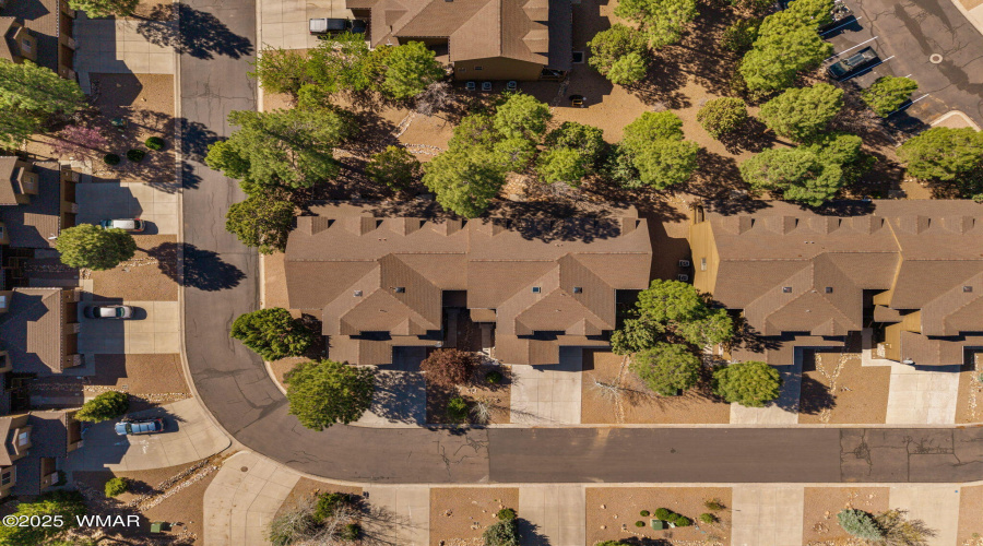Aerial of the unit, third from left