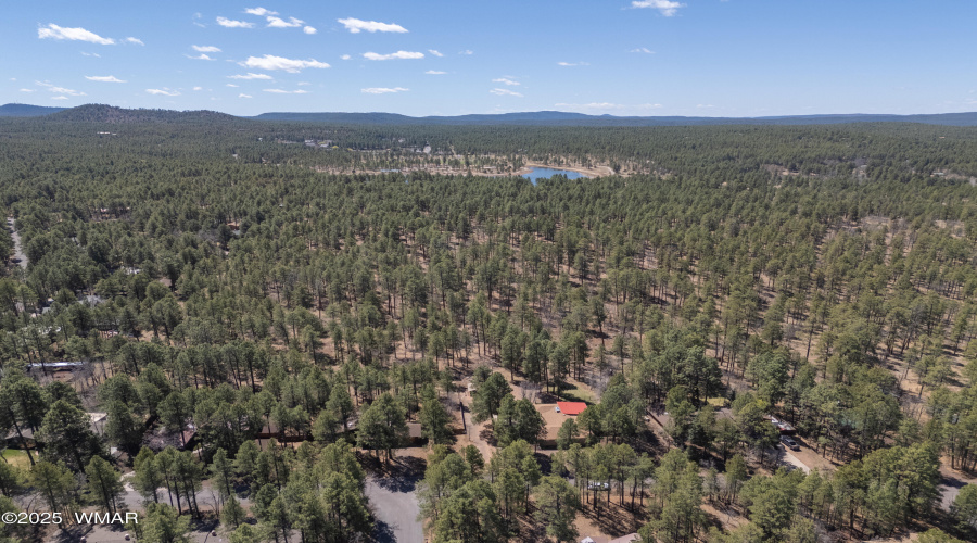 Aerial View of the House on a Corner Lot