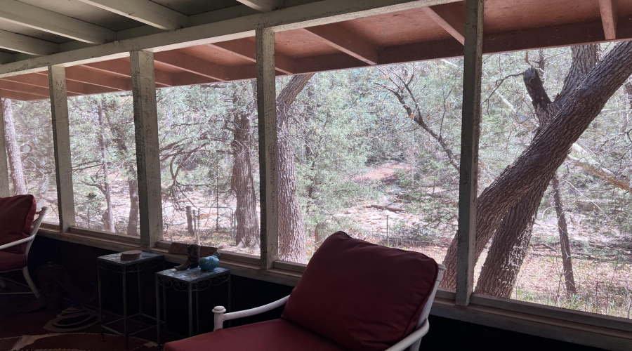 View of Creek from the Screened in Porch