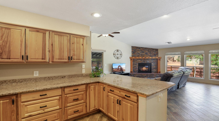 Open kitchen for entertaining