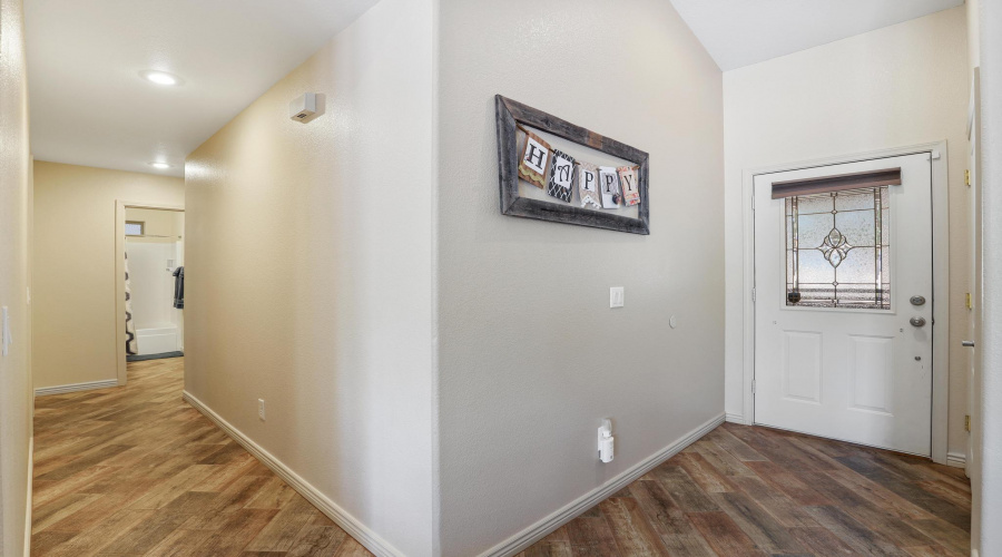 Bedrooms are tucked back for privacy