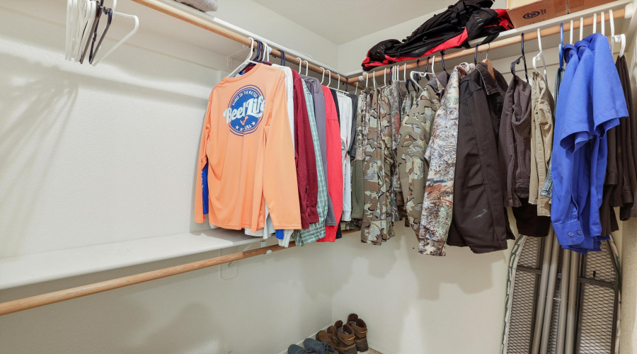 One of two closets in master