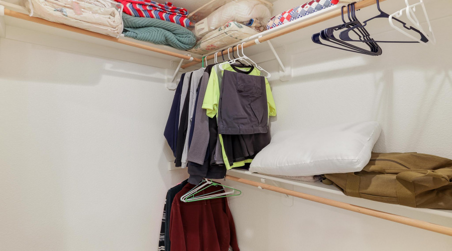 One of two closets in master
