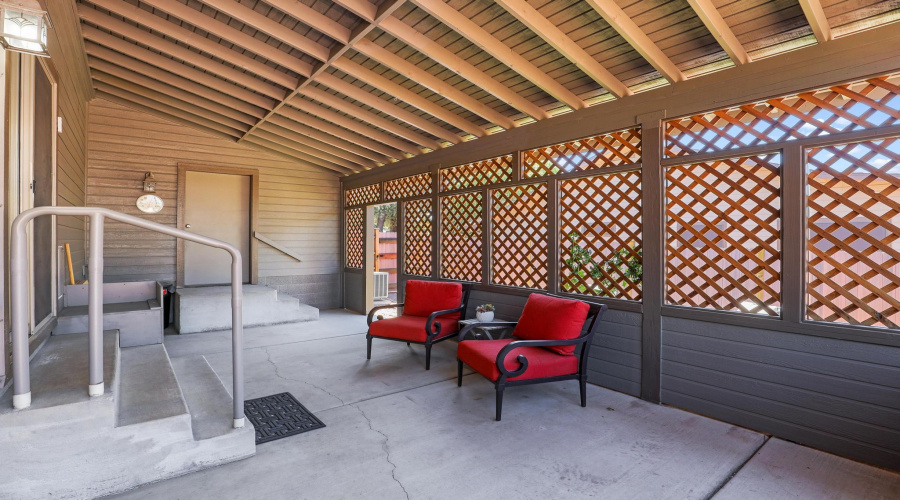 Covered patio for privacy