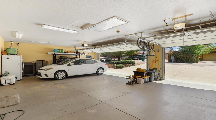 Large 3 car garage