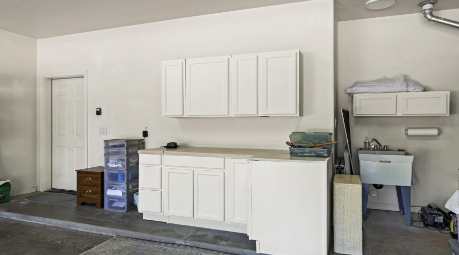 Built in cabinets and sink