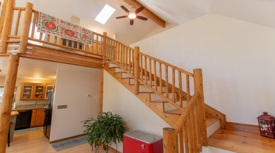 Beautiful Lodge Pole stair railing