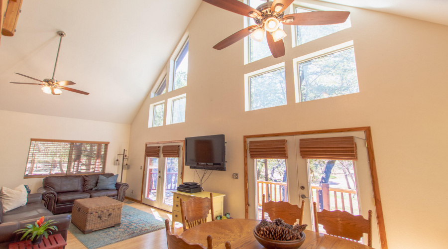 Vaulted Ceiling with large windows