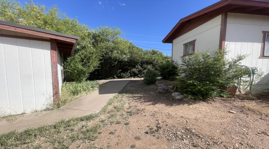 sidewalk to back yard