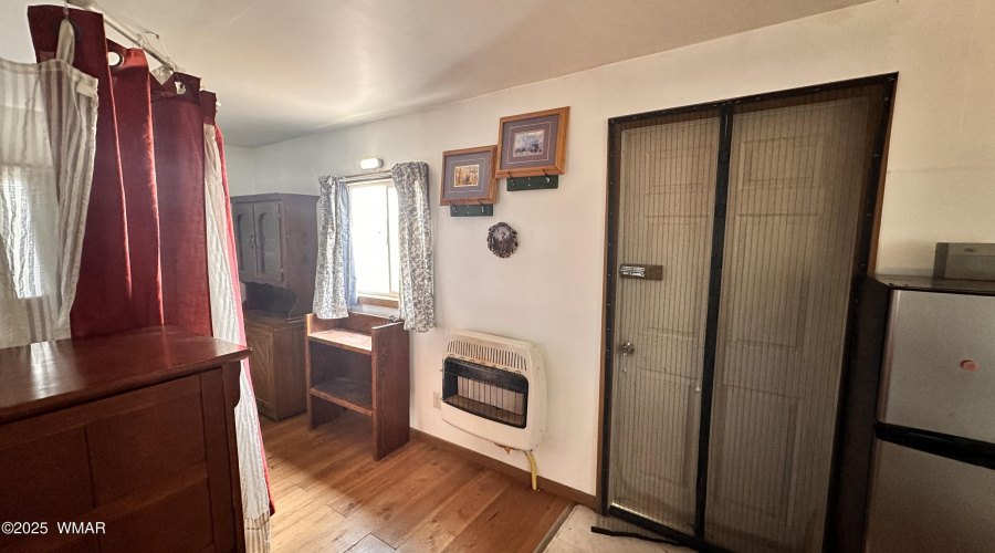 Back door and heat system