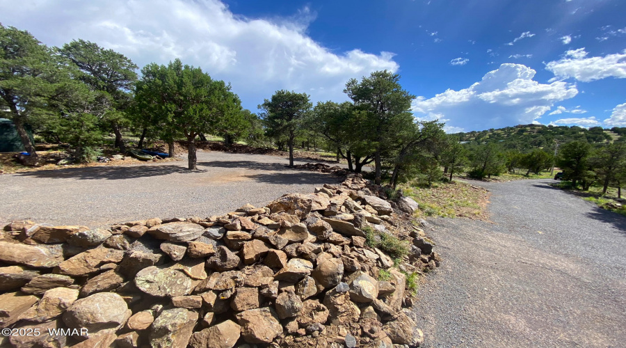 PROPERTY - Retaining wall looking at gat