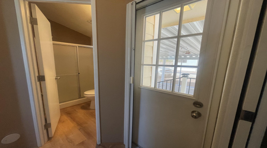 Rear entry door
