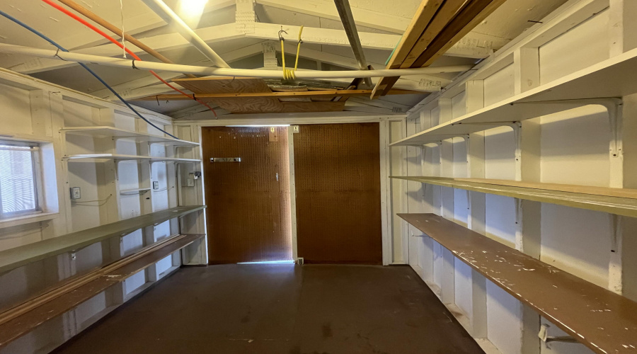 Large storage w shelving