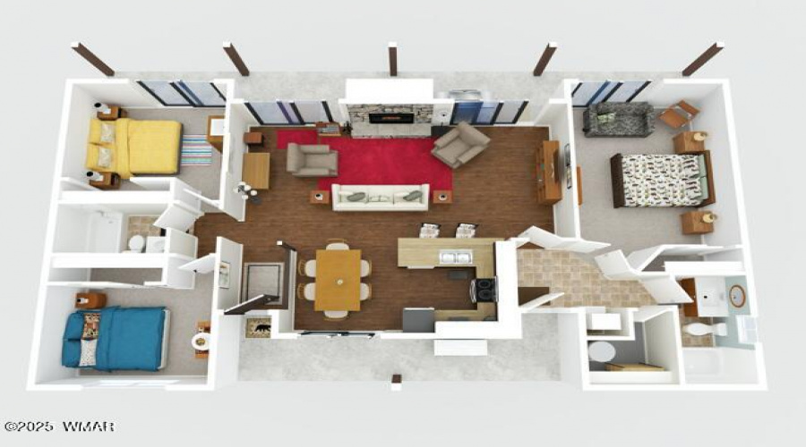 3D Floor Plan for 4575 Resort Loop Suite