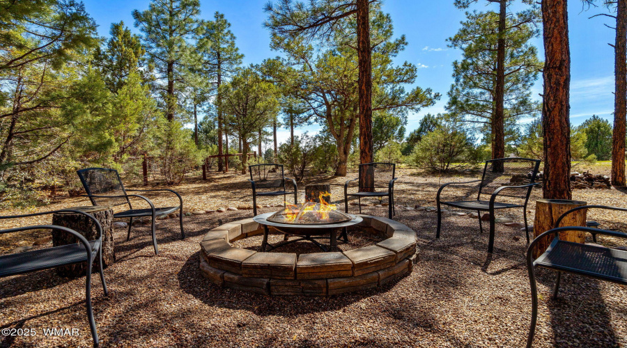 Firepit Looking out to the Fairway