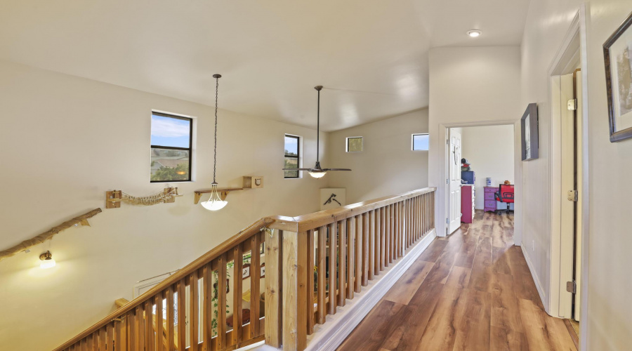 upstairs