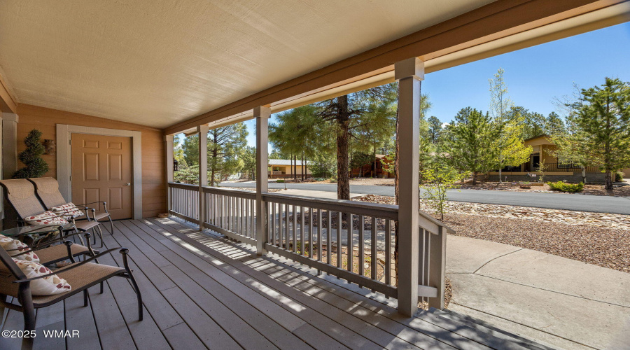 Covered front deck