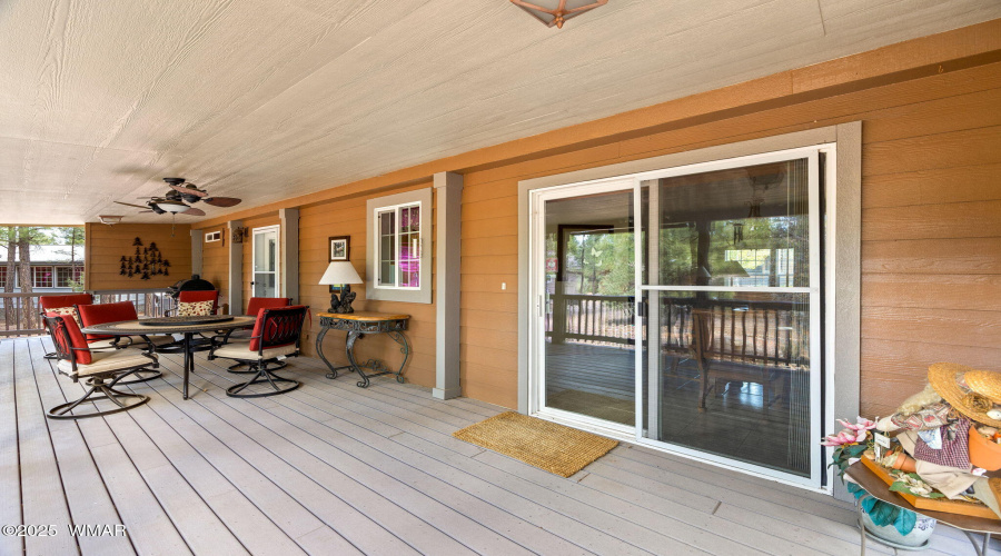 Back deck to Dining Room