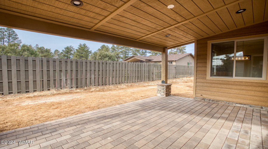 Back patio with privacy fencing