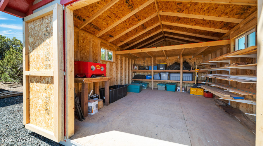 Additional Storage Shed with Sheving