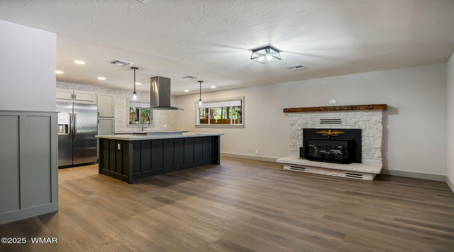 Living Room, Kitchen