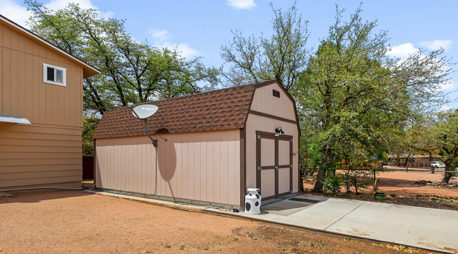 Shed w parking pad