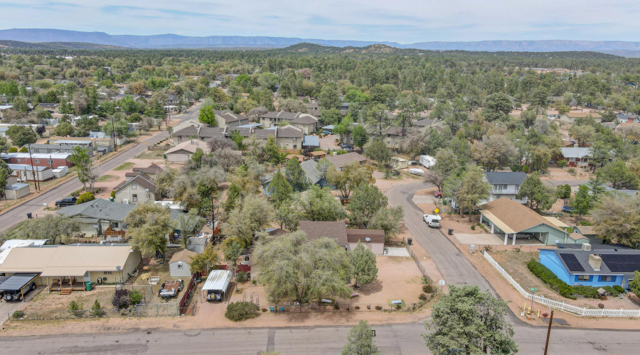 Aerial View Corner Lot