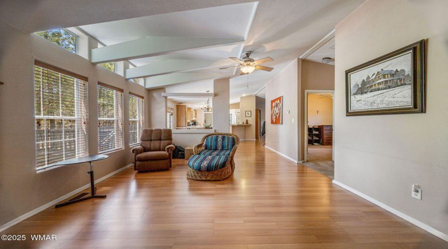 Fireplace toward Kitchen view