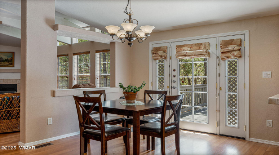 Dining to back deck