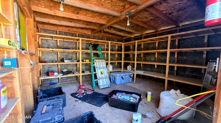 Shed interior