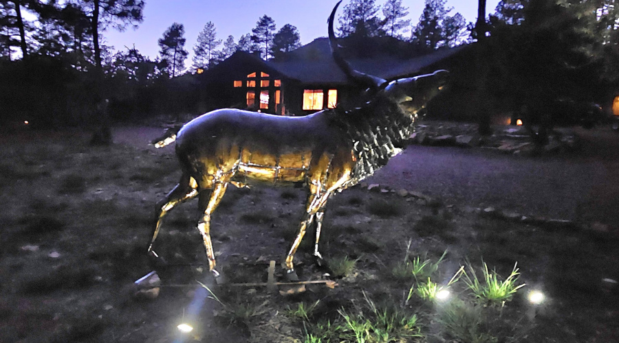 Elk Yard Decor Night