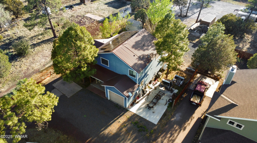 Aerial view of front