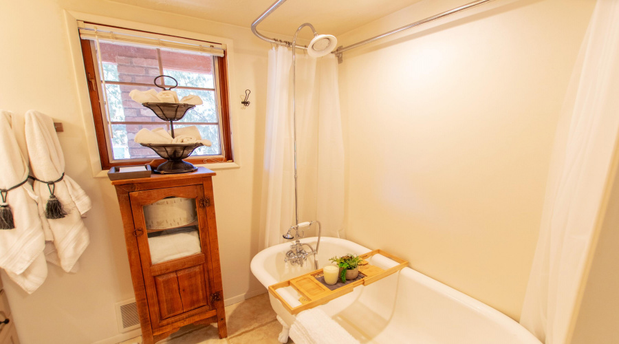 Primary Bath with Claw-Foot Tub
