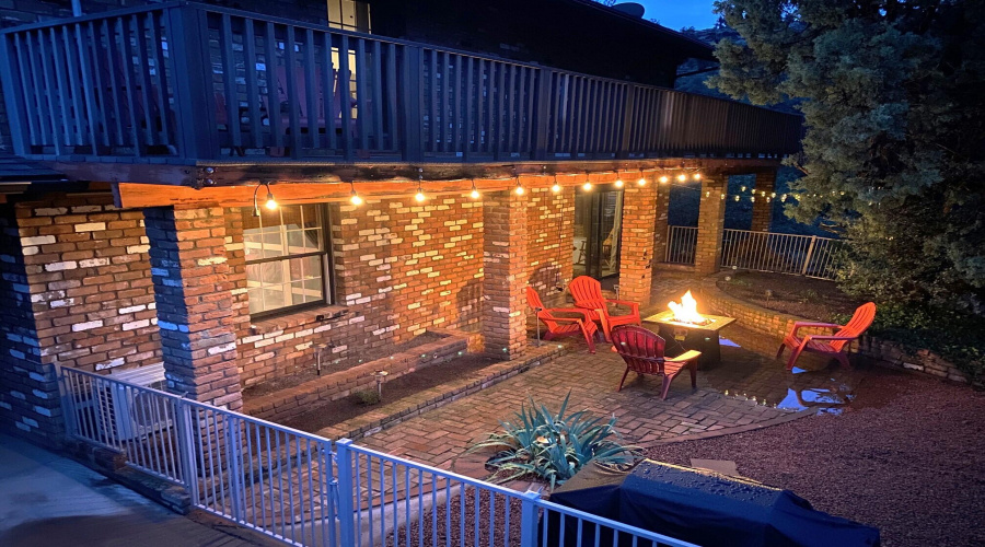 Night time patio