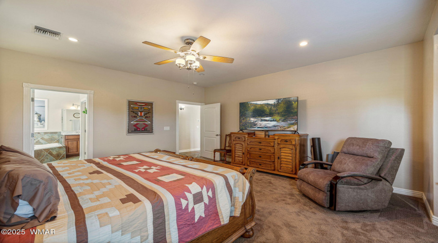 Spacious primary bedroom