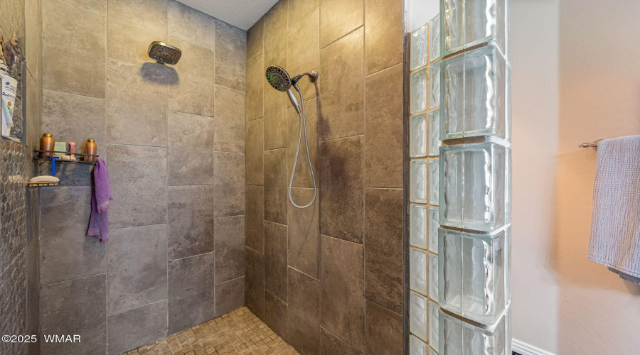 Tiled walk in shower