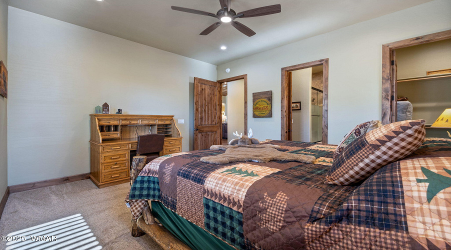 3rd bedroom to closet, bath, and hall