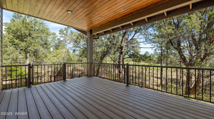 Spacious covered back deck