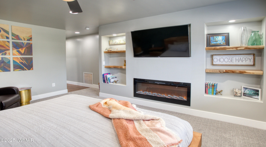 Fireplace in master