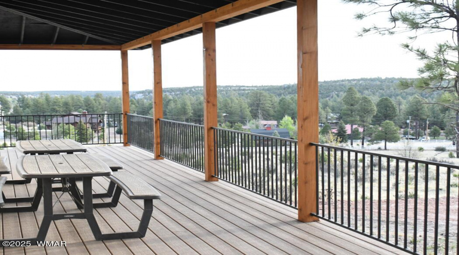 huge wrapped deck