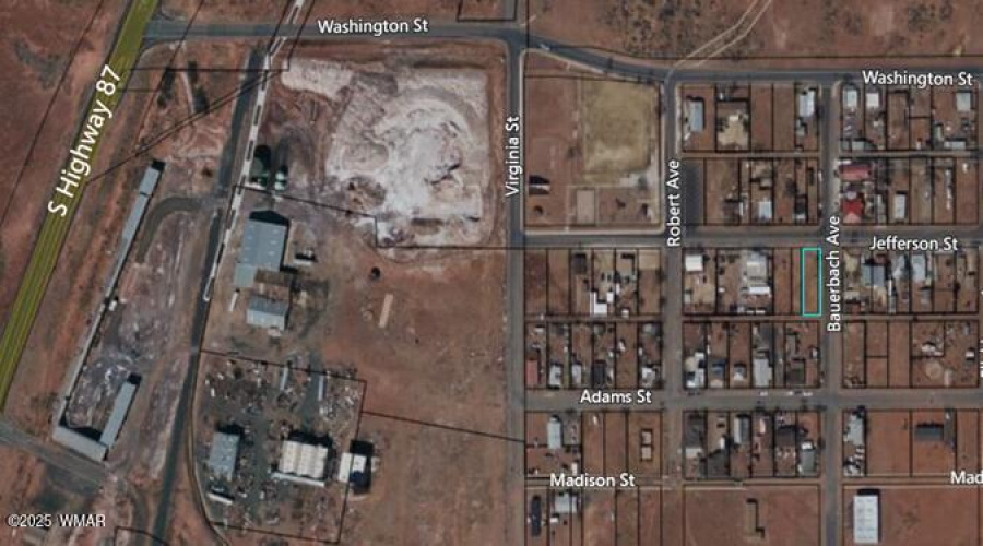 Aerial view to lot