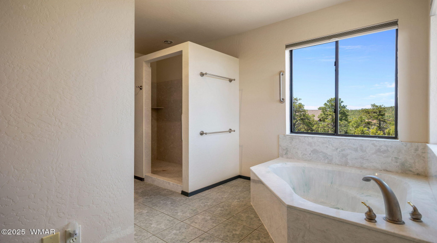 separate tub and shower