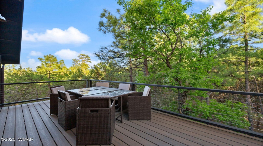 Guest house treetop deck