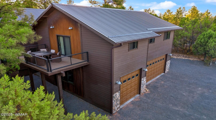 Guest house is above garage