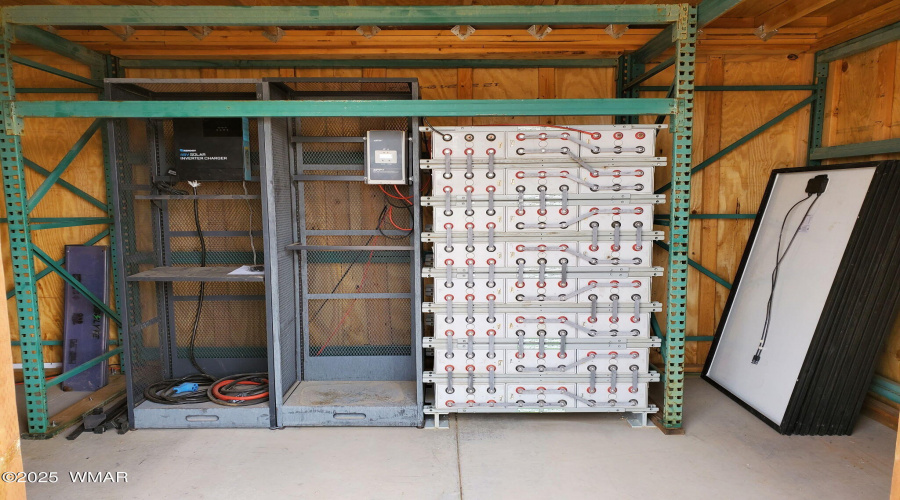 Huge batteries for off grid use along wi