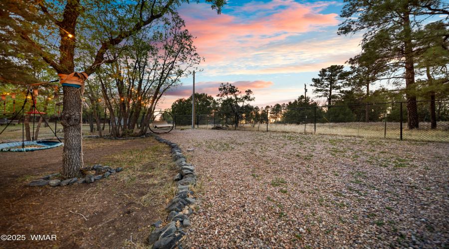 white mountain sunset from back yard